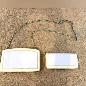New! Never used! Kate Spade crossbody purse with wallet, lavender and white